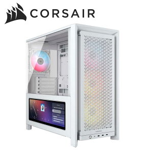 CORSAIR�b�R���Z�A �~�h���^���[�^PC�P�[�X FRAME 4000D LCD RS ARGB Premium Mid-Tower White�i�z���C�g�j CC-9011327-WW