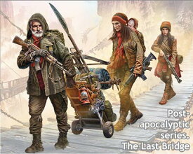 マスターボックス 1/24 難民3体ヴァデム・ナデジダ・スプリンター・ 最終戦争後シリーズ：最期の橋【MB24078】 プラモデル