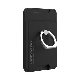AAUXX MagSafe対応 カードポケット付きスマホリング『iRing Pocket MAG』（マットブラック） UMS-IR03PKMGBL