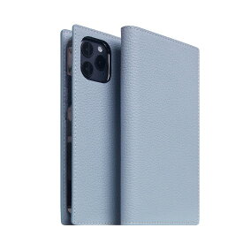 SLG Design iPhone 12/12 Pro用 手帳型ケース Full Grain Leather Case（パウダーブルー） SD19732I12P