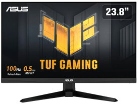 ASUS｜エイスース ゲーミング液晶ディスプレイ(23.8型/IPS/FullHD 1920×1080/100Hz/0.5ms/HDMI1.4/VESA/3年保証)(ブラック) TUF Gaming VG246H1A