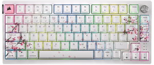 CORSAIR�b�R���Z�A �y���{����zCORSAIR K65 PLUS WIRELESS 75�� RGB ���J�j�J���Q�[�~���O�L�[�{�[�h�@Cherry Blossom ���{��z�� ���Ȗ��� K65 WL-CSR RED-WHT CHERRY CH-91D431E-JP