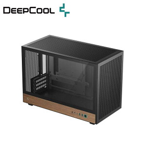 DeepCool�b�f�B�[�v�N�[�� Mini-ITX/Micro-ATX�Ή� �~�h���^���[PC�P�[�X CH260 WOOD�i�u���b�N�A�ؖڒ��j R-CH260-BKNWM0-G-1