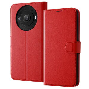 ���C�A�E�g AQUOS R8 pro�iSH-51D/SoftBank�j�p �ϏՌ� �蒠�^���U�[�P�[�X �V���v�� �}�O�l�b�g�i���b�h�j RT-AQF1ELC1/R