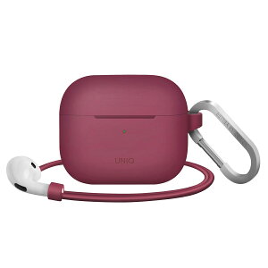 UNIQ AIRPODS(3) SILICONE HANG CASE UNIQ VENCER BURGUNDY MAROON UQ-AP2021-VENMRN