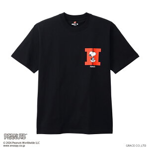 �w�C���Y �r�[�t�B�[T�V���c PEANUTS x BEEFY-T �N���[�l�b�NT�V���c 26SS�i�u���b�N�E�T�C�Y�FS) HM1-D003-090-S Hanes