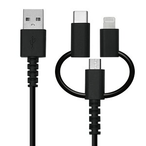 X^oii MFi Lightning/Type-Cϊt microUSB[dʐMP[u 3A 1.0miubNj R10CAAMLC3A01BK