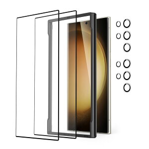 ESR Galaxy S23 Ultra(SC-52D/SCG20)p 5JYveN^[XN[KXtBZbg (2) Screen Protector and Camera Lens Protectors Set for Samsung ESR335