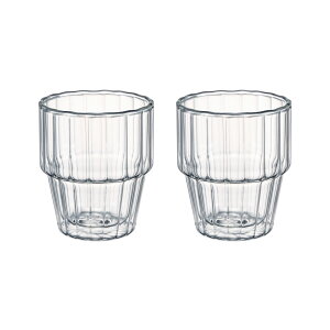 �n���I �_�u���E�H�[���X�^�b�N�O���X ���C�� 2�Z�b�g HWS-4012 HARIO Double Wall Stack Glass Line 2Pieces [HWS4012]