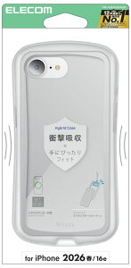 �G���R�� iPhone 17e / 16e�p �P�[�X �n�C�u���b�h �J�o�[ �Ռ��z�� ���͑����Ή����^���X�e�b�J�[�t �X�g���b�v�z�[���V�[�g�t Grippy�i�N���A�j PM-A26SGRPACR