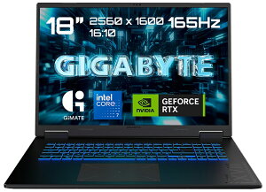 GIGABYTE�b�M�K�o�C�g �Q�[�~���O�m�[�g�p�\�R�� (18�^/Windows11/Core 7 240H/������ 32GB/SSD 1TB/GeForce RTX 5080/�p��z��)�u���b�N�X�`�[�� GAMING A18 PRO A18-PRO-DYJG3JPBC4JH