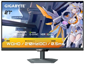GIGABYTE�b�M�K�o�C�g �Q�[�~���O�t���f�B�X�v���C(27�^/IPS/WQHD 2560×1440/210Hz/0.5ms)(�u���b�N) G27Q2