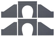 ［鉄道模型］津川洋行 (N) NA-93 トンネルポータル 単線用 石積タイプ(ポータル2枚・擁壁(左右各2枚)
