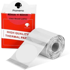 Phomemo(�t�H����) Phomemo M110�p ���M�����x���V�[�����[�� 3�{(180��/1�{)�Z�b�g ��(���a�F40mm) �_�C�J�b�g�ی^�i����(�N���A)�j PH-AY4040-180TT-3