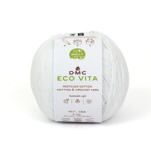 DMC ECO VITA �G�R���B�[�^ ���T�C�N���R�b�g�� �ю� ���� #001 �z���C�g�n 100g 250m DMC388-001