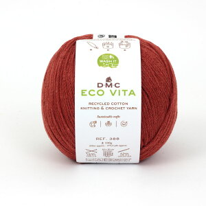 DMC ECO VITA �G�R���B�[�^ ���T�C�N���R�b�g�� �ю� ���� #005 ���b�h�n 100g 250m DMC388-005