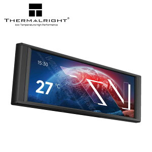 Thermalright�b�T�[�}�����C�g 6.86�C���` IPS�f�B�X�v���C���� �K�W�F�b�g Trofeo Vision LCD�i�u���b�N�j PC�P�[�X�Ƀ}�O�l�b�g�\��t���Đݒu�ł���T�u�f�B�X�v���C TH-TVLCD-BK