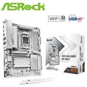 ASRock�b�A�X���b�N ASRock X870 Challenger WiFi �}�U�[�{�[�h�i�z���C�g�j X870CHALLENGERWIFIW