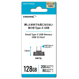 HIDISC �����^ USB3.2 Type-C������ 128GB HDUF147T128G3C