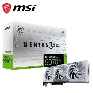 MSI�b�G���G�X�A�C MSI GeForce RTX 5070 Ti 16G VENTUS 3X PZ OC �O���t�B�b�N�{�[�h�i�z���C�g�j RTX5070TI16GVE3XPZOC
