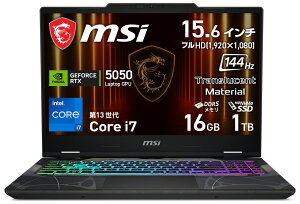 MSI�b�G���G�X�A�C �Q�[�~���O�m�[�g�p�\�R�� Cyborg 15 B13W(15.6�^/Windows 11 Home/Core i7 13620H/������ 16GB/SSD 1TB/GeForce RTX 5050)�I�f�b�Z�C�O���C �� �X�P���g�� Cyborg-15-B13WEKG-5059JP