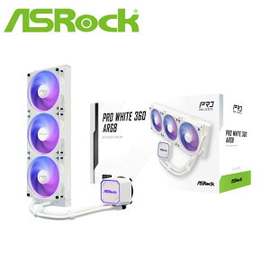 ASRock�b�A�X���b�N �����̌^CPU�N�[���[ Pro White 360 ARGB�i�z���C�g�j PRO-WHITE-360-ARGB