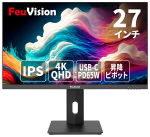 FeuVision�b�t���[�r�W���� �t���f�B�X�v���C(27�^/IPS/4K 3840×2160/60Hz/5ms/HDMI/DP/USB Type-C) FSID27UU0EA