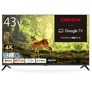 �i�W���ݒu����_A�G���A�̂݁j�I���I�� 43V�^ �t���e���r�m4K�Ή��n KLS43RD10 ORION �e���r�@43�^
