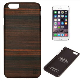 Man＆Wood iPhone6s/6用 天然木ケース ブラックフレーム（Ebony） I4470I6