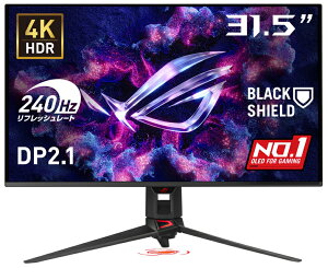 ASUS�b�G�C�X�[�X �Q�[�~���O�t���f�B�X�v���C(31.5�^/OLED/4K 3840×2160/240Hz/0.03ms)(�u���b�N) PG32UCDM3