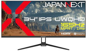 JAPANNEXT�b�W���p���l�N�X�g �t���f�B�X�v���C(34�^/IPS(ADS)/UWQHD 3440×1440/165Hz/1ms/HDR/HDMI2.0/DP1.4/VESA/PIP�EPBP�Ή�)(�u���b�N) JN-IPS34G165UQ2