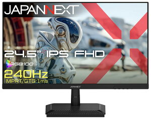 JAPANNEXT�b�W���p���l�N�X�g �Q�[�~���O�t���f�B�X�v���C(24.5�^/IPS(HFS)/FullHD 1920×1080/240Hz/1ms/HDR/HDMI2.1/DP1.4/VESA)(�u���b�N) JN-IPS245G240F