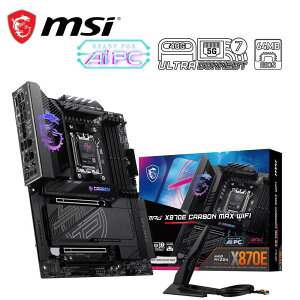 MSI�b�G���G�X�A�C MSI MPG X870E CARBON MAX WIFI �}�U�[�{�[�h�i�u���b�N�j X870E-CARBONMAX-WIFI