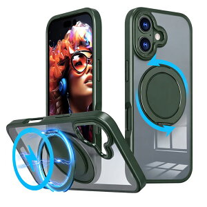 COCO case�b�R�R�P�[�X iPhone 17�p 360°��]���郊���O�t���}�b�g�P�[�X COCO CASE�i�O���[���j 1847-17-GREEN