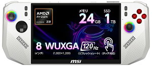 MSI�b�G���G�X�A�C Claw A8 BZ2EM 8�^ �|�[�^�u���Q�[�~���OPC�iRyzen Z2 Extreme/������ 24GB/SSD 1TB�j�u���b�N���z���C�g�iPolar Tempest�j Claw-A8-BZ2EM-401JP