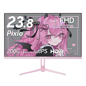 Pixio�b�s�N�V�I �Q�[�~���O�t���f�B�X�v���C(23.8�^/Fast IPS/FullHD 1920×1080/200Hz/1ms)�i�p�X�e���s���N�j PX248WAVEKDV-O