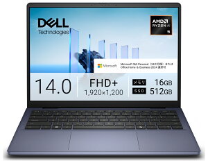 DELL�b�f�� �m�[�g�p�\�R�� Dell 14 DC14255(14�^/Windows11/Ryzen AI 5 330/������ 16GB/SSD 512GB/Office)�~�b�h�i�C�g�u���[ MCD44-GNM3MJ