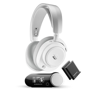 SteelSeries�i�X�e�B�[���V���[�Y�j �Q�[�~���O�w�b�h�Z�b�g Arctis Nova Pro Omni�iPC PlayStation Xbox Switch White�j 61722