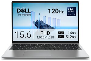 DELL�b�f�� �m�[�g�p�\�R�� Dell 15 D15260(15.6�^/Windows11/Ultra 7 255H/������ 16GB/SSD 512GB)�v���`�i�V���o�[ ND85-GNSJ