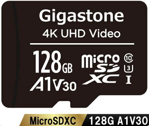 Gigastone�b�M�K�X�g�[�� microSDXC�������[�J�[�h 128GB Class10 UHS-I U3 V30 A1 SD�J�[�h�A�_�v�^�t GJMX-128GV3A1