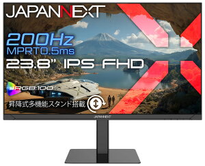 JAPANNEXT�b�W���p���l�N�X�g �Q�[�~���O�t���f�B�X�v���C(23.8�^/IPS(HIS)/FullHD 1920×1080/200Hz/0.5ms)(�u���b�N) JN-IPS238G200F2-HSP