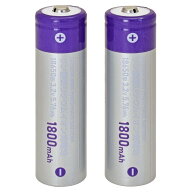 オーム リン酸鉄リチウムイオン充電池　18650形　2本入パック LS-BLFP18A-S OHM [LSBLFP18AS]