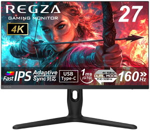 REGZA�b���O�U �Q�[�~���O�t���f�B�X�v���C(27�^/Fast IPS/4KUHD 3840×2160/320Hz/HDR400/HDMI/DP/USB TYPE-C/VESA)(�u���b�N) RM-G277R