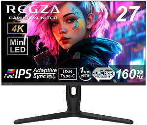 REGZA�b���O�U �Q�[�~���O�t���f�B�X�v���C(27�^/MiniLED/Fast IPS/4K UHD 3840×2160/320Hz/HDR/HDMI/DP/USB TYPE-C)(�u���b�N) RM-G278R