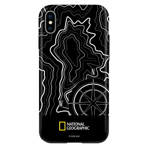 National Geographic iPhone XS/X�p Topography Case Double Protective�i�u���b�N�j NG12972IX