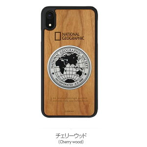 National Geographic iPhone XR�p Metal-Deco Wood Case�i�`�F���[�E�b�h�j NG14128I61