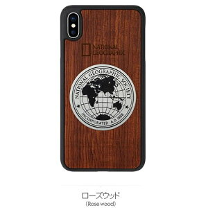 National Geographic iPhone XS Max�p Metal-Deco Wood Case�i���[�Y�E�b�h�j NG14149I65