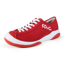 SG501-RED-26.5 Re:getA ロック　レースアップスニーカー（レッド・サイズ：26.5-27.0cm） SDoGs　スゴィヌ