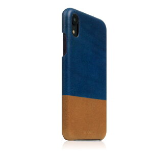 SLG Design iPhone XR用 Tampomata Leather Back case(ブルー × タン) SD13667I61