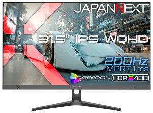 JAPANNEXT�b�W���p���l�N�X�g �Q�[�~���O�t���f�B�X�v���C(31.5�^/IPS(ADS)/WQHD 2560×1440/200Hz/1ms)(�u���b�N) JN-IPS315G200Q